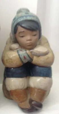 Buy Lladro Nao Figurine Gres Pensive Eskimo  2159 Retired  • 124£