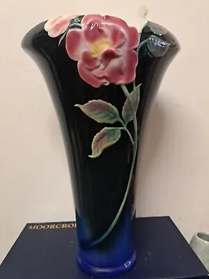 Buy Rare Franz Porcelain Rose And Black Vase - 11.75” XP1852 • 89£