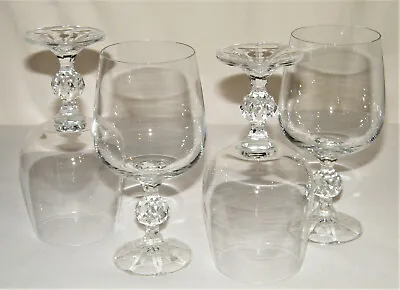 Buy Pristine Vintage Set (4) Clear CRYSTAL  CLAUDIA  WATER GLASSES/STEMS Retired~EX! • 38.38£