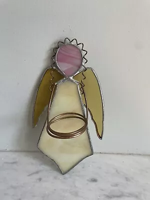 Buy Stained Glass Angel Candle Tea Light  Holder Decoration/ Suncatcher • 12£