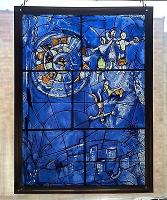 Buy Blue Stained Glass Panel Marc Chagall  America Windows  Art Institute Chicago • 169.74£