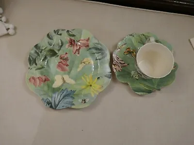 Buy Spode Floral Haven Plate Cup And Saucer Set. • 35£