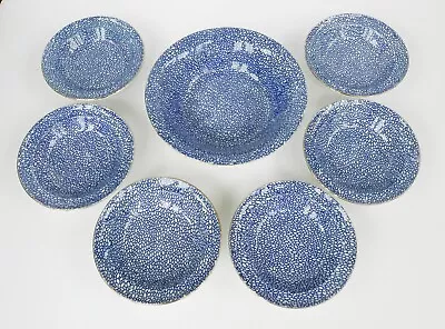 Buy Tams Ware Fruit/Desert Bowl Set - Blue Snakeskin Pattern (1930s) • 5.99£