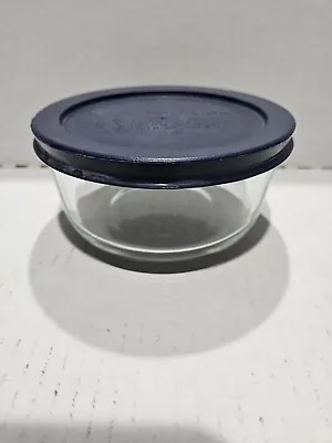 Buy Vintage PYREX 500ml/2 Cup Clear Glass Storage Bowl With Blue Plastic Lid #7200 • 8.53£