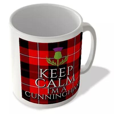Buy Keep Calm I'm A Cunningham - Cunningham Modern Tartan-(Thistle)- Scottish Mug • 10.99£