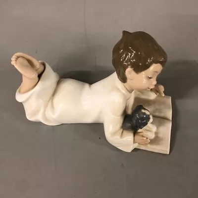Buy Nao Lladro Repeat After Me Figurine #1285 Boy Puppy Ornament Decoration -FPL -CP • 14.99£