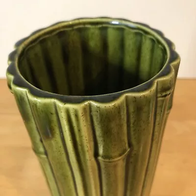 Buy Holkham Pottery Vase - Bamboo Design Vase 25 Cm High 10 Cm Wide - Excellent • 19.95£