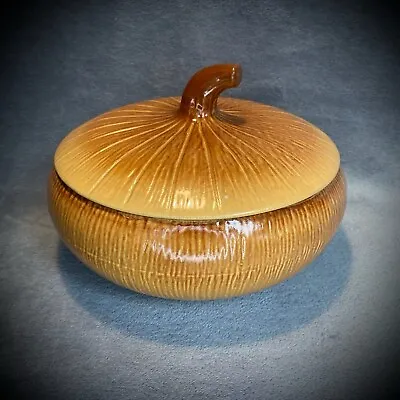 Buy Tellurite Belgium 1930s - Pumpkin Shape Ceramic Casserole Dish - See Details • 64.99£