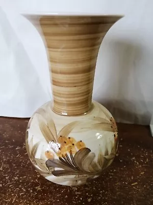 Buy Vintage Jersey Pottery Retro Mid-Century Trumpet Floral Vase • 4.99£