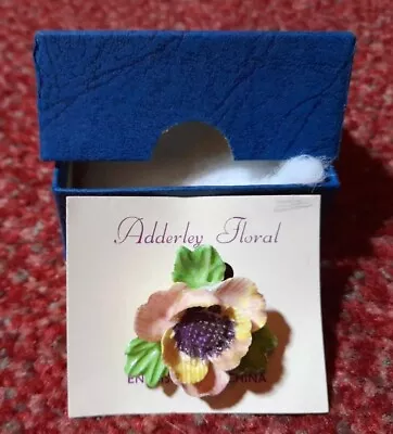Buy 'Adderley' Floral Pin Brooch Made From Fine Bone China . Collectable. • 8£