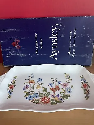 Buy Aynsley Cottage Garden Fine Bone China Sandwich Tray 32cmx16cm, Boxed • 16.59£