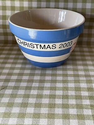 Buy TG T G Green Cornishware Cornish Ware Blue CHRISTMAS 2003 Pudding Mixing Bowl • 40£