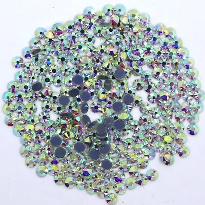 Buy Hot Fix Glass Rhinestones Diamante DMC Flat Iron On Beads Nail Art Craft Project • 3.99£