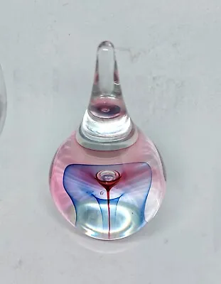 Buy  Stunning Glass  Teardrop Paperweights Control Bubble Red & Blue Colouring  • 17£