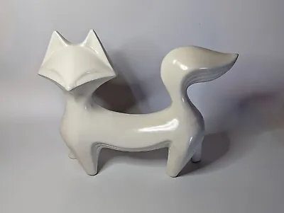 Buy White Fox Modern Style Ceramic Figure Figurine Arctic Fox • 27£