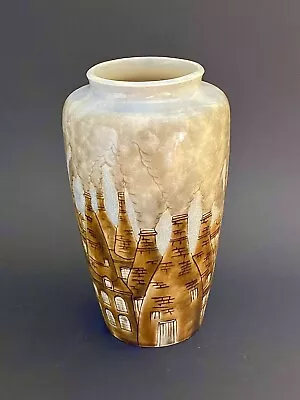 Buy Cobridge Stoneware Bottle Kilns Large 24cm Shouldered Vase Philip Gibson 1998 • 185£