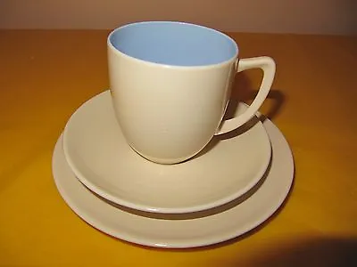 Buy BRANKSOME Cream&Blue TRIOS (SIDE PLATES&CUPS&SAUCERS), Small Marks From Use  • 8.50£