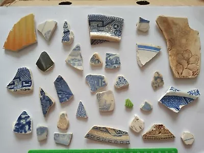 Buy 30 Pieces Genuine Vintage Sea Glass Sea Pottery From The North East Coast • 2.99£