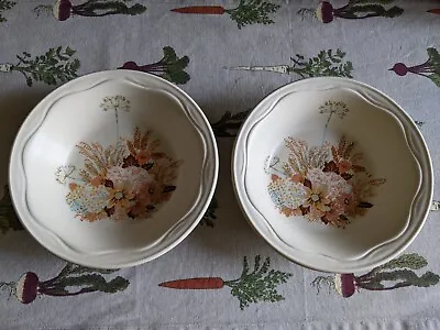 Buy Poole Pottery “Summer Glory” 18cm Bowls X Two • 7£