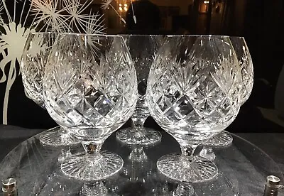 Buy 5 Royal Doulton Cut Crystal Brandy Glasses/Balloons “Knightsbridge” Collection! • 54£