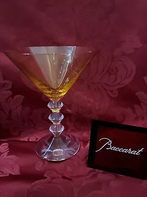 Buy NEW FLAWLESS Exquisite BACCARAT France Topaz VEGA Crystal MARTINI COCKTAIL Glass • 455.54£