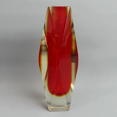Buy Murano Mandruzzato Sommerso Faceted Mid-century Glass Vase • 118£