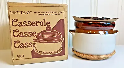 Buy Vintage NEW Gailstyn-Sutton BRITTANY 3 Qt. Pottery Soup Crock Bean Pot With LID • 23.66£
