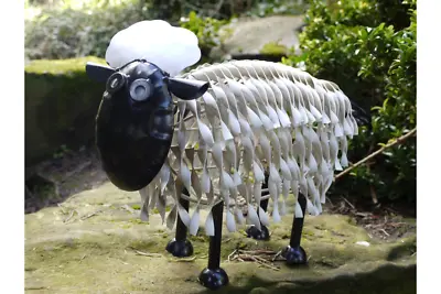 Buy Metal Garden Sheep Statue 38cm Outdoor White Lamb Animal Art Ornament Sculpture • 21.99£