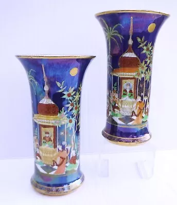 Buy Pair Of Carlton Ware Lustre & Gilt ~Persian ~ Vases • 49.99£