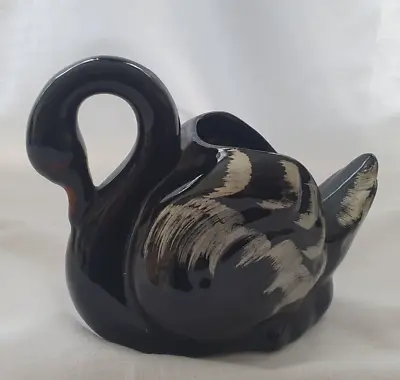 Buy Vintage Retro Black Swan Pottery Ceramic Vase Planter Ornament C. 1950’s 60's • 12.99£