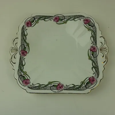 Buy SHELLEY Queen Anne Shape Bread & Butter Plate Pink Carnations Vintage 1920s • 22.99£