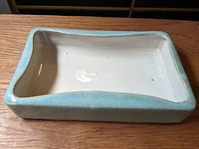 Buy Vintage Glidden Pottery Rectangular Bonsai Planter, Blue Speckled  108 • 17.49£