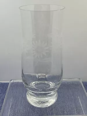 Buy Vintage Tall Tumbler/Highball-Etch Floral-Retro Clear Glass-Replacement-Barware • 9£