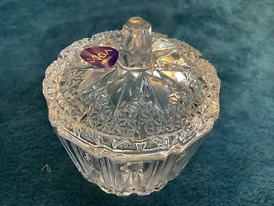 Buy Vintage SOGA Japan Crystal Cut Glass Lidded Pot 9.5cm Tall • 9.50£