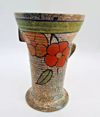 Buy Art Deco Burleigh Ware Hand Painted Floral Vase • 13.95£