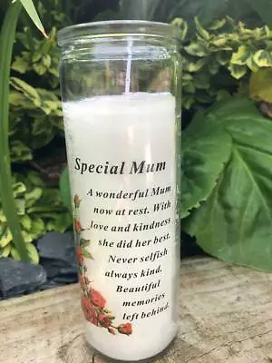 Buy Glass Vase Memorial Candle Remembrance Graveside Gift Tribute Flower Garden • 8.50£