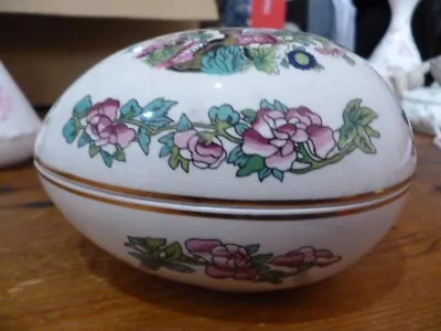 Buy Vintage LORD NELSON POTTERY 'lndian Tree' Egg Shaped Lidded Trinket Box • 2.99£