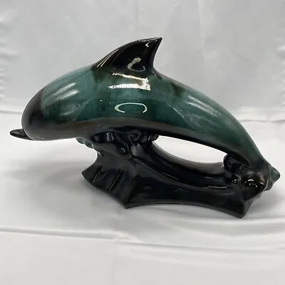 Buy VERY LARGE BLUE MOUNTAIN POTTERY DIVING DOLPHIN 16  X 9.75  Green Canada • 26.58£