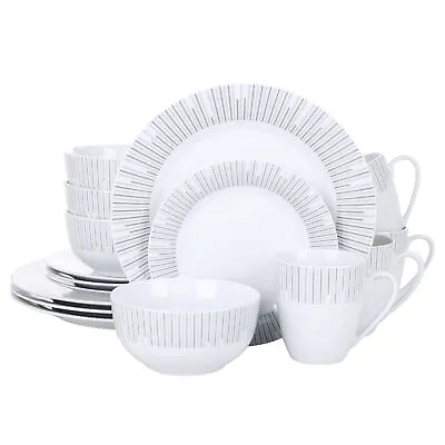 Buy VEWEET FRAME 16 Pc Dinner Set Porcelain Tableware Plate Bowl Set Service For 4 • 45.99£