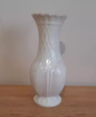 Buy Belleek Pottery Pink Shell Tall Vase First Gold Mark 1980-1993 • 23.79£