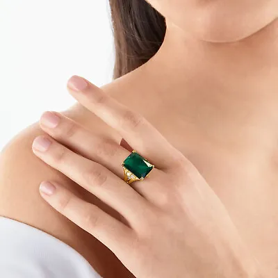 Buy WORN ONCE Thomas Sabo Women's Ring Green Stone + Cubic Zircon Size 52-uk L 1/2, • 99.50£