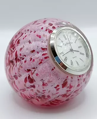 Buy Caithness Clock/Paperweight WHISPERS. Full Working Order. Pink With Aventurine. • 5.99£