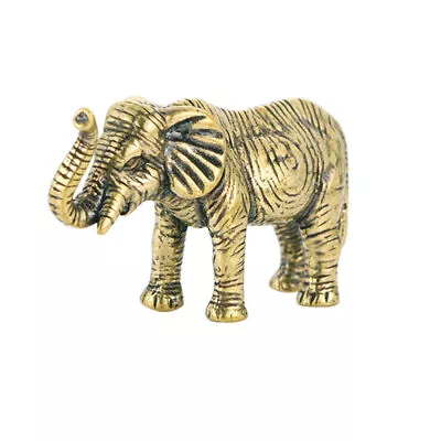 Buy  Brass Elephant Ornament Craft Statues Vintage Ornaments Desktop Shaped Decor • 9.15£