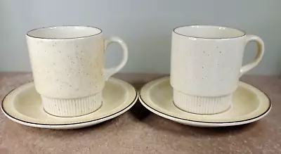 Buy Pair Of Vintage, 1970s, Poole Pottery  Broadstone  Tea Cups & Saucers • 4.95£