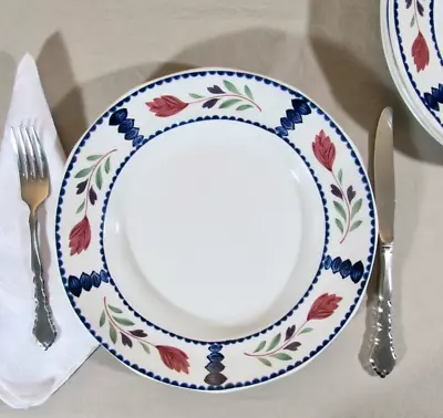 Buy Set Of 4 Adams China Real English Ironstone Lancaster 10 1/4  Dinner Plates • 38.31£