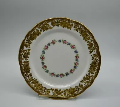 Buy Hammersley English Hand Painted Flowers & Raised Gold 9  Lunch Plate (13838) G • 76.72£