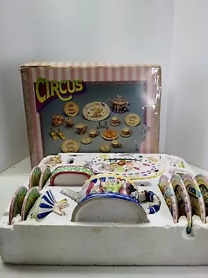 Buy Vintage 1995 Children Circus Tea Party Set 23 Piece Mercuries Hand Painted W/Box • 118.77£