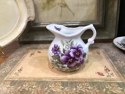 Buy Vintage Fine Bone China  Violas  Pattern Creamer/Jug - Staffordshire C1960s • 4.50£