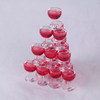 Buy 8PC Dolls House Miniatures 1:12 Scale Red Wine Cups Drinks Party Mugs Kitchen • 4.79£