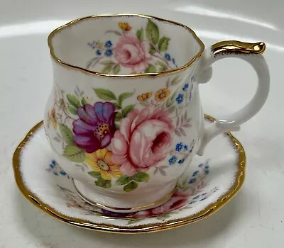 Buy Vintage Queen's China Floral Decorated Cup/ Mug And Saucer • 5£